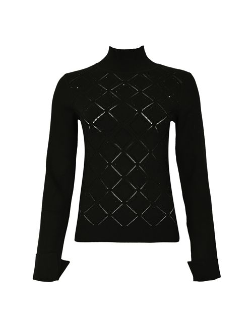 Maglia in misto viscosa con strass Nero BLUGIRL | RF5114 MS99E22222